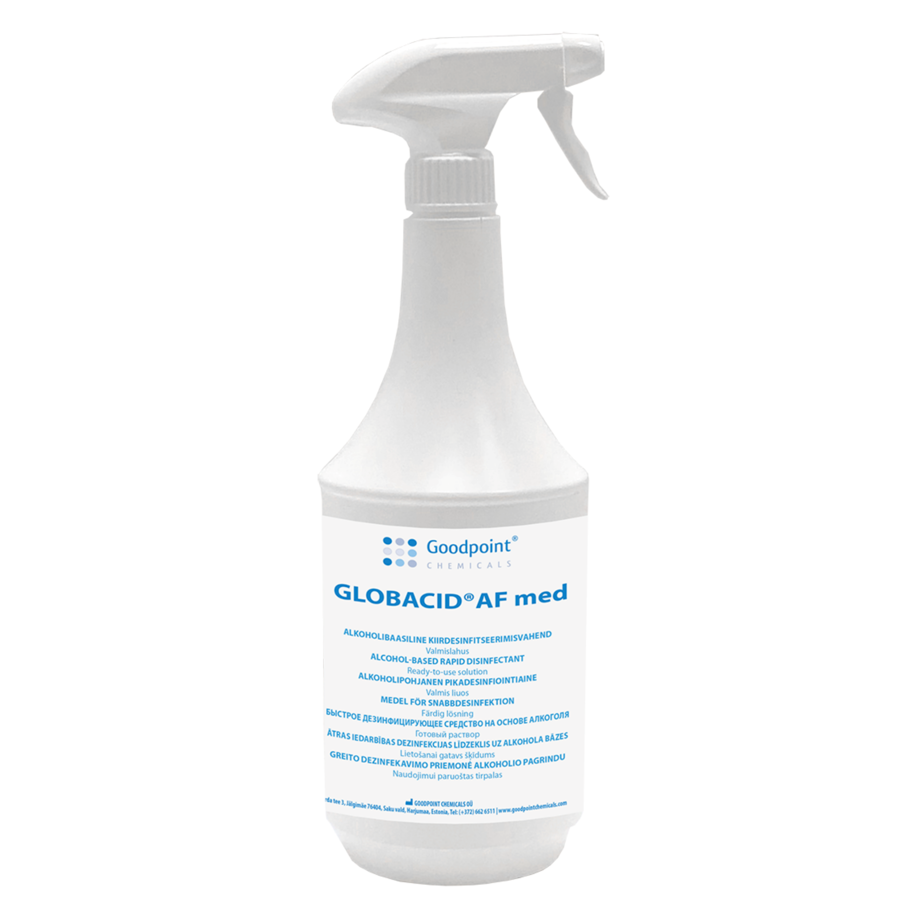 *Medicīnas ierīču un virsmu dezinfekcijas līdzeklis uz alkohola bāzes GLOBACID®AF Med, 1 litrs