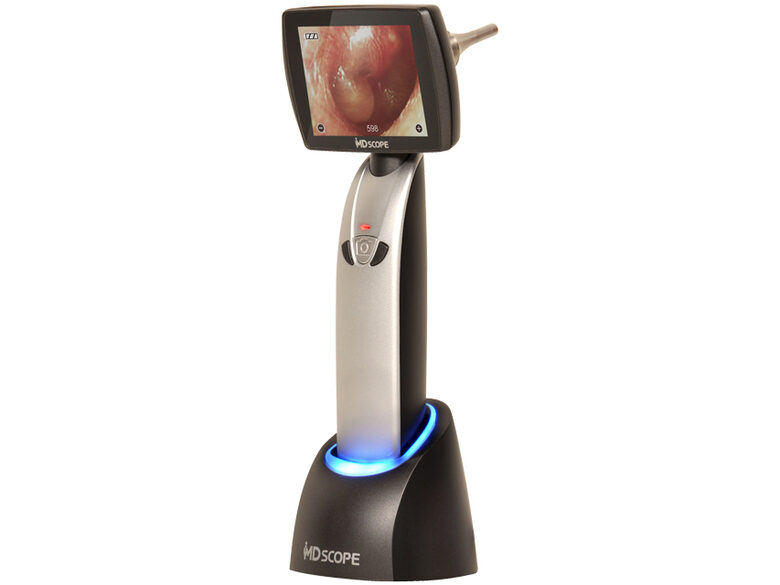 Video otoskops MD scope video otoscope ELITE PACK MS102 ar 1 kameras zondi 47 mm Ø 4,2 mm + lādēšanas paliktnis dāvanā. Tips:  Medicīnas ierīce   Klase:  I