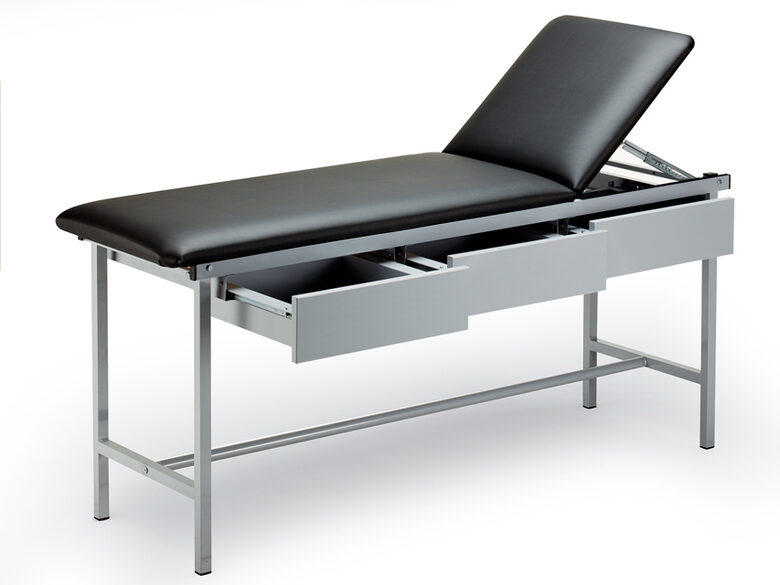 *Izmeklēšanas dīvāns, kušete ar 3 atvilktnēm. Slodze: 150 kg. Tips:  Medicīnas ierīce   Klase:  I