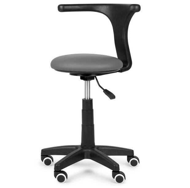 Krēsls. Grozāmais sēdeklis un plašais augstuma regulēšanas diapazons ļauj viegli atrast optimālu darba pozīciju. Maksimālā kravnesība 120 kg
