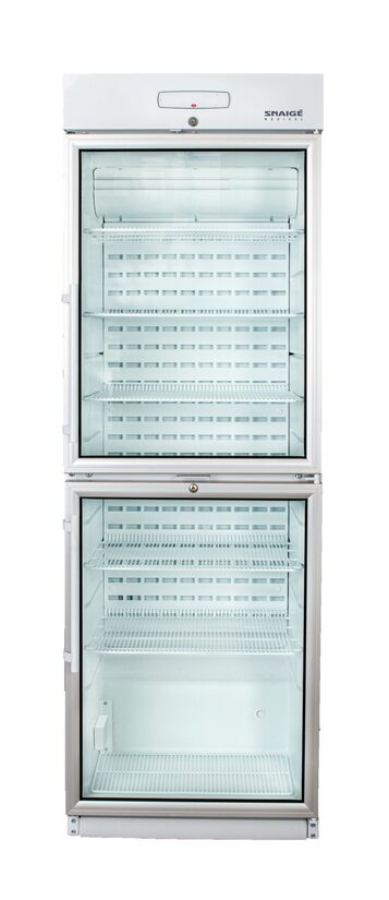 Medicīniskais ledusskapis Snaigė Medical. Neto ietilpība: 230 litri. Ārējie izmēri: 1810 x 600 x 620 mm