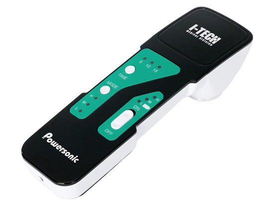 Ultraskaņas terapijas ierīce I-Tech Medical Division Powersonic. Paredzēta sāpju mazināšanai, iekaisuma samazināšanai un audu dzīšanas veicināšanai. Tips: Medicīniskā ierīce Klase: IIA