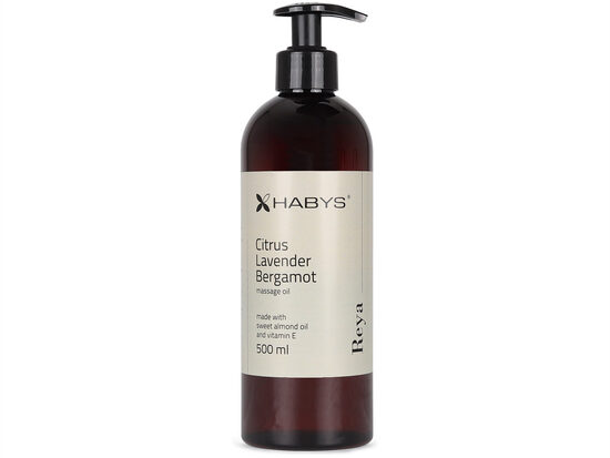 REYA Citrus Lavender Bergamot masāžas eļļa. Piemērota masāžai un ķermeņa ādas kopšanai. 500 ml