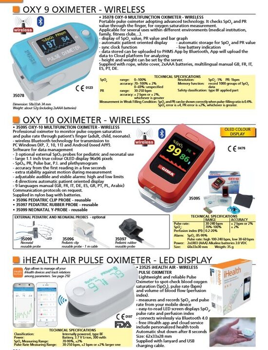OXY 9 OXIMETER - WIRELESS. OXY 10 OXIMETER - WIRELESS. iHEALTH AIR PULSE OXIMETER - LED DISPLAY. Cenas un pieejamība pēc pieprasījuma