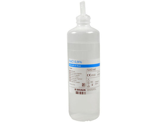B-BRAUN ECOLAV® STERILS IRRIGĀCIJAS ŠĶĪDUMS, 500 ml. 10 gab. Tips:  Medicīnas ierīce   Klase:  II A