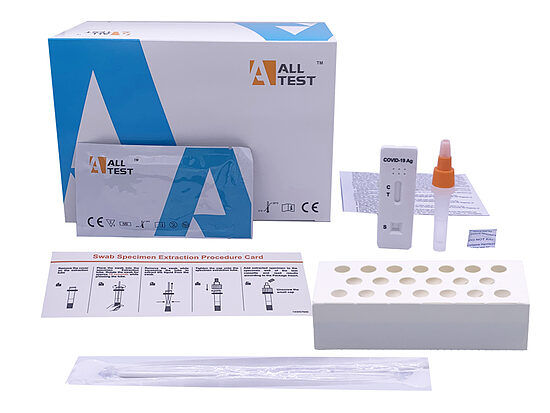 SARS-CoV-2 ANTIGĒNA ĀTRAIS TESTS – profesionālai lietošanai. Nazofaringeālā uztriepe, 20 testi. Tips: IVD — profesionālai lietošanai