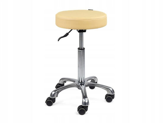 Medicīnas krēsls / taburete. Polsterēts krēsls ar ritentiņiem. Ar mazgājamu un dezinficējamu pārklājumu. Kravnesība: 175 kg