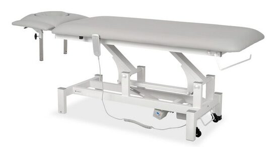 4 segmentu ārstēšanas galds procedūrām un medicīniskām pārbaudēm, diagnostikas procedūrām, masāžai, rehabilitācijai un manuālajai terapijai. (ELEKTRISKS). Maksimālā pieļaujamā slodze: 200 kg. Medicīnas ierīce