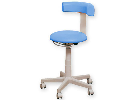 Profesionālai lietošanai paredzēts medicīnas krēsls. Polsterēts, ar ritentiņiem. Minimālais/maksimālais augstums: 530–660 mm