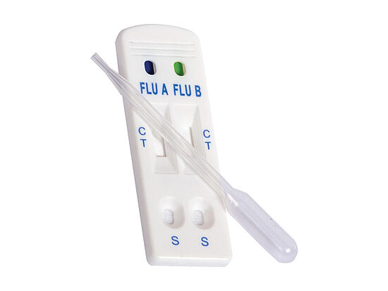 GIMA GRIPAS A/B TESTS, 30 testi. in vitro tests A un B tipa gripas antigēnu (nukleoproteīnu) noteikšanai, kas iegūti no deguna paraugiem. Tips: IVD — profesionālai lietošanai