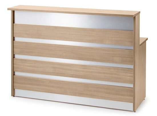 Taisnstūra reģistratūras galds ar leti, 1600x800x1150 mm