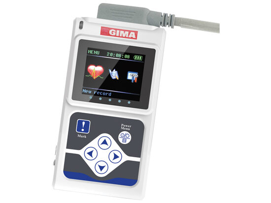 EKG holters ar programmatūru. HOLTER ECG SYSTEM - 24 HOURS MONITORING. Ierīce ir piemērota sirds slimībām, piemēram, aritmijām un koronārajām sirds slimībām. Tips: Medicīnas ierīce Klase: II A