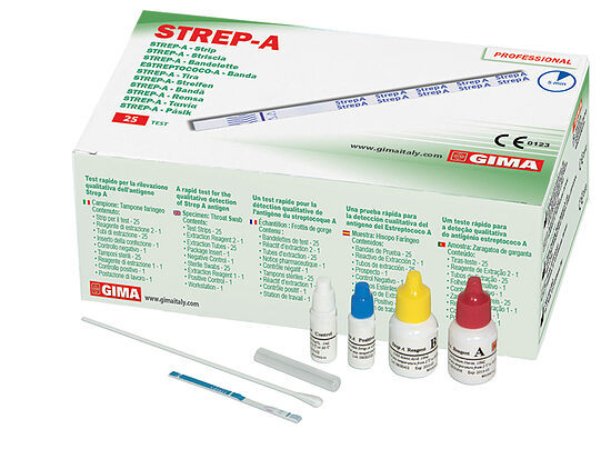 STREP-A TESTS, 25 testi. Tips: IVD – profesionālai lietošanai Klase: B