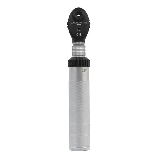 Oftalmoskops KaWe EUROLIGHT E36, 2.5V. Darbojas ar 2 C tipa baterijām (1,5 V). Tips: Medicīnas ierīce Klase: I