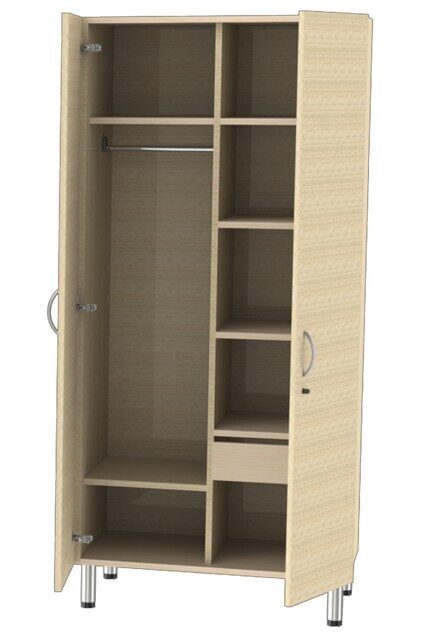 Skapis. Konstrukcija izgatavota no melamīna. Izmērs: 90x54xh 185 cm