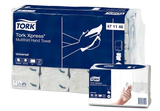 *Roku papīra salvetes TORK EXPRESS MULTIFOLD HAND TOWEL Z H2, kārtas: 2, baltas, 20 paciņas 471146