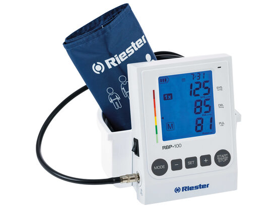 Klīniskās kvalitātes digitālais asinsspiediena mērītājs RIESTER RBP-100. Tips: Medicīnas ierīce Klase: II A
