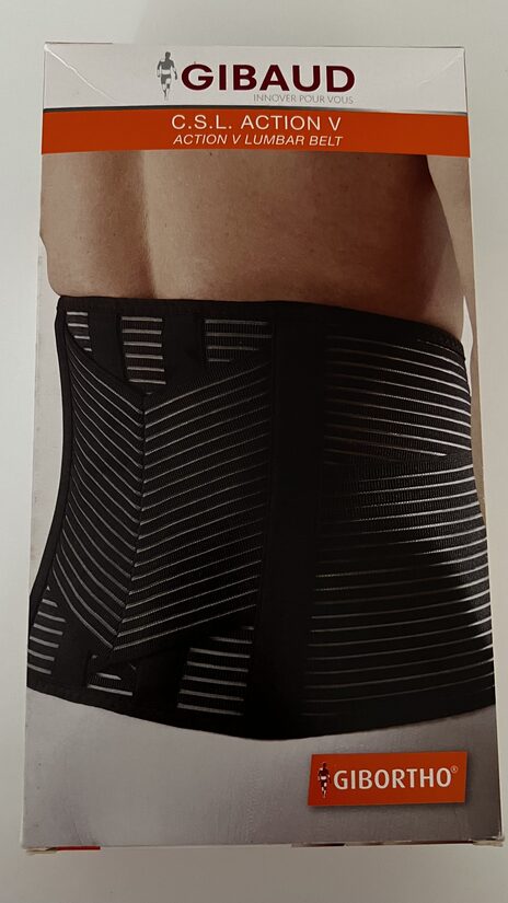 Augstākās kvalitātes medicīniskā josta GIBAUD C.S.L. ACTION V LUMBAR BELT