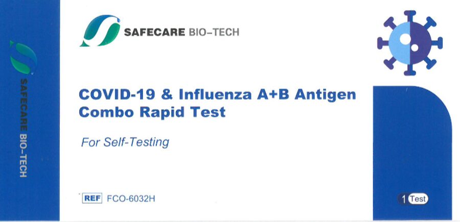 SARS-CoV-2 COVID - 19, FLU A/B Antigen Combo Test Kit (SARS-CoV-2, A un B tipu gripas vīrusu eksprestesti). Antigēna noteikšana ar deguna uztriepēm