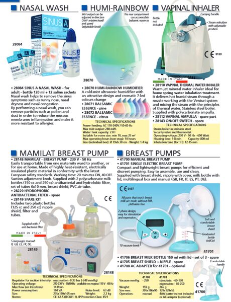 NASAL WASH, HUMI-RAINBOW, VAPINAL INHALER, MAMILAT BREAST PUMP, BREAST PUMPS. Cenas un pieejamība pēc pieprasījuma