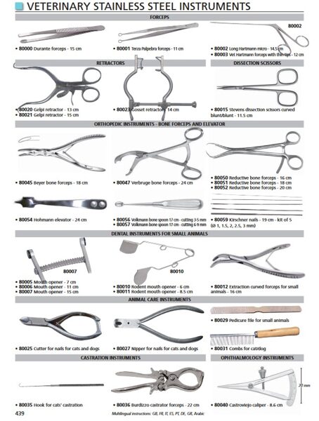 VETERINARY STAINLESS STEEL INSTRUMENTS