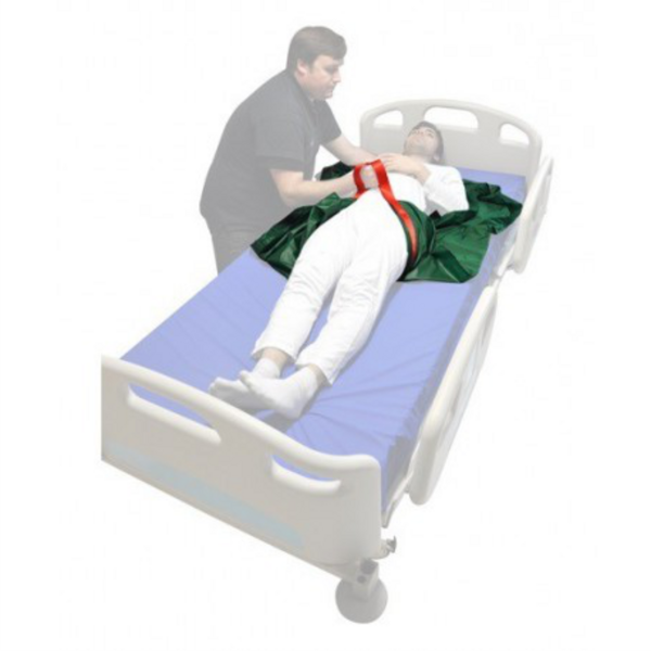 Daudzfunkcionāls pagriešanas-pārvietošanas palags. Paredzēts pacienta pagriešanai, pacelšanai un pozicionēšanai. Ar rokturiem. 1. klases medicīnas ierīce. Ražots Francijā