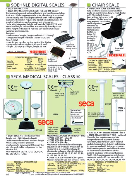 DIGITAL SCALES, CHAIR SCALE, MEDICAL SCALES - CLASS III. Cenas un pieejamība pēc pieprasījuma