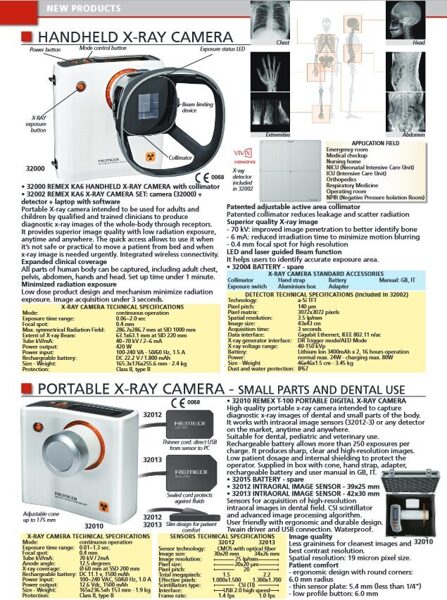 HANDHELD X-RAY CAMERA, PORTABLE X-RAY CAMERA - SMALL PARTS AND DENTAL USE (piemērots lietošanai zobārstniecībā, pediatrijā un veterinārijā). Cenas un pieejamība pēc pieprasījuma