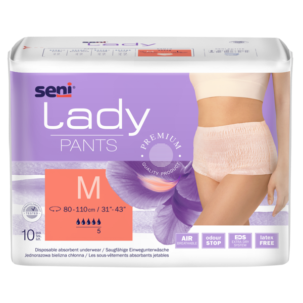 Uzsūcoša apakšveļa / autiņbiksītes sievietēm Seni Lady Pants, 10 gab.