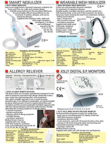 2024 gada 2.pusgada jaunākie produkti - NEBULIZER, ALLERGY RELIEVER, JOLLY DIGITAL B.P. MONITORS