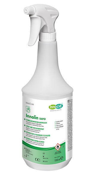 *Virsmu dezinfekcijas līdzeklis Innocid Innolin Rapid, ātras iedarbības, neinvazīvo medicīnisko ierīču dezinfekcijai, 1 litrs