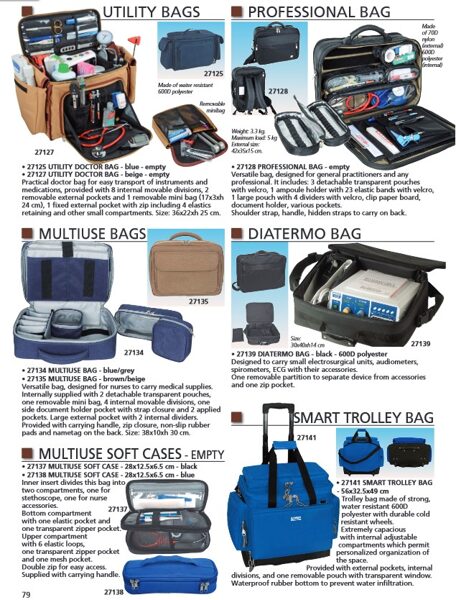 UTILITY BAGS, PROFESSIONAL BAG, MULTIUSE BAGS, DIATERMO BAG, MULTIUSE SOFT CASES - EMPTY, SMART TROLLEY BAG. Cenas un pieejamība pēc pieprasījuma