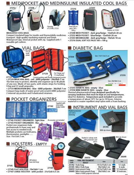 MEDIPOCKET AND MEDINSULINE INSULATED COOL BAGS, VIAL BAGS, DIABETIC BAG, POCKET ORGANIZERS, INSTRUMENT AND VIAL BAGS, HOLSTERS - EMPTY. Cenas un pieejamība pēc pieprasījuma 