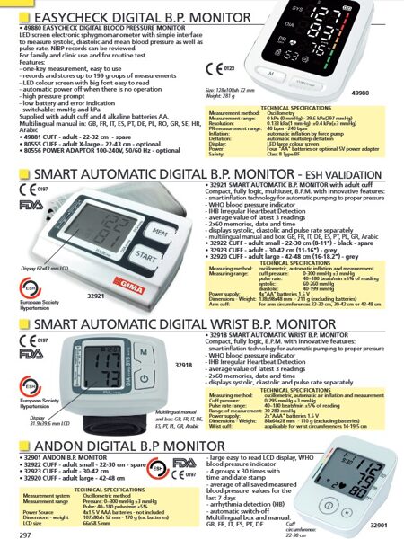 EASYCHECK DIGITAL B.P. MONITOR. SMART AUTOMATIC DIGITAL B.P. MONITOR - ESH VALIDATION. SMART AUTOMATIC DIGITAL WRIST B.P. MONITOR. ANDON DIGITAL B.P MONITOR. Cenas un pieejamība pēc pieprasījuma
