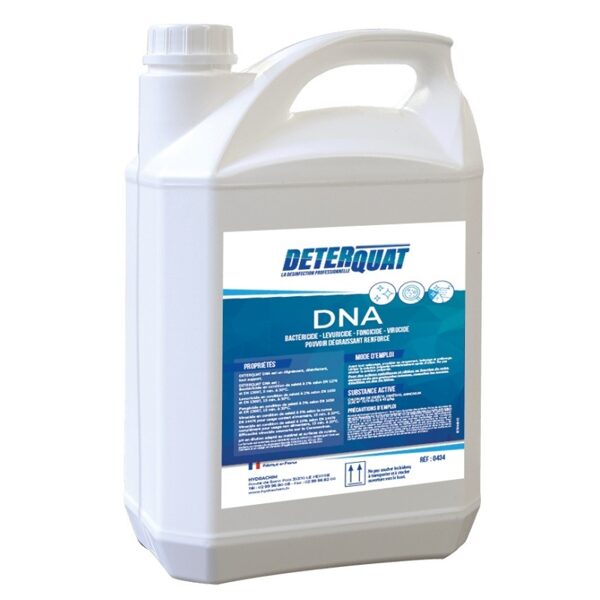 Tīrīšanas un dezinfekcijas līdzeklis dažāda veida virsmām, grīdām Deterquat DNA - 0434, 5 litri