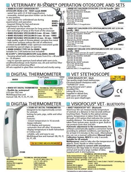 OTOSCOPE AND SETS, THERMOMETER, STETHOSCOPE, VISIOFOCUS® VET - BLUETOOTH