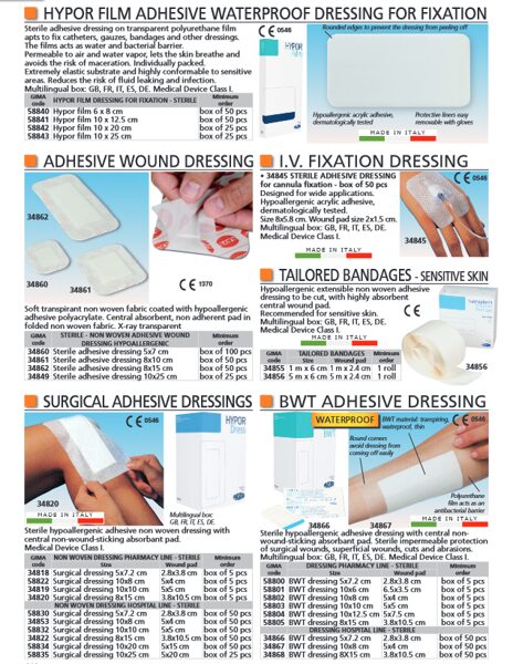 HYPOR FILM ADHESIVE WATERPROOF DRESSING FOR FIXATION, ADHESIVE WOUND DRESSING, I.V. FIXATION DRESSING, TAILORED BANDAGES - SENSITIVE SKIN, SURGICAL ADHESIVE DRESSINGS, BWT ADHESIVE DRESSING. Cenas un pieejamība pēc pieprasījuma 