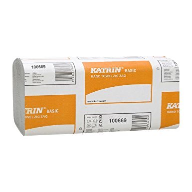 *Roku salvetes KATRIN Basic Zig Zag, 20 paciņas