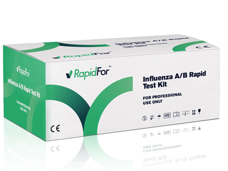 Influenza A/B Rapid Test Kit (A un B tipu gripas vīrusu eksprestesti), 25 gab.