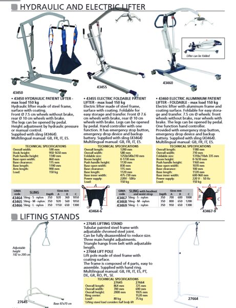 HYDRAULIC AND ELECTRIC LIFTER, LIFTING STANDS. Cenas un pieejamība pēc pieprasījuma