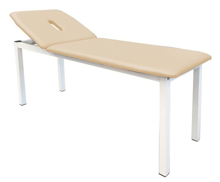 Kušete, profesionāls apskates un ārstēšanas galds ar vienu kustīgu sekciju un manuālu regulēšanu, bēša. Tips:  Medicīnas ierīce   Klase:  I