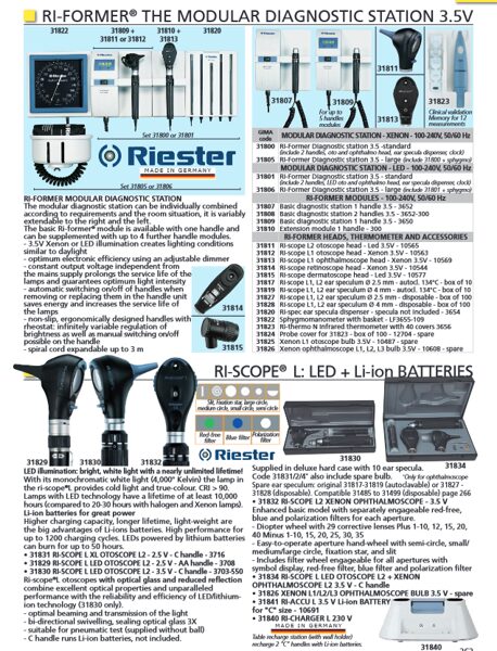 RI-FORMER® THE MODULAR DIAGNOSTIC STATION 3.5V, RI-SCOPE® L: LED + Li-ion BATTERIES. Cenas un pieejamība pēc pieprasījuma