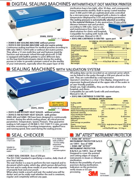 DIGITAL SEALING MACHINES WITH/WITHOUT DOT MATRIX PRINTER, SEALING MACHINES WITH VALIDATION SYSTEM, SEAL CHECKER, 3M™ ATTEST™ INSTRUMENT PROTECTOR. Cenas un pieejamība pēc pieprasījuma