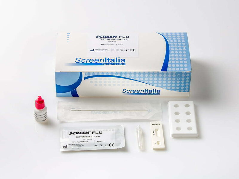 Testi A+B gripas antigēna noteikšanai / SCREEN TEST FLU A/B /, 20 gab.