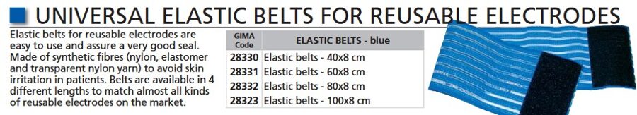 UNIVERSAL ELASTIC BELTS FOR REUSABLE ELECTRODES