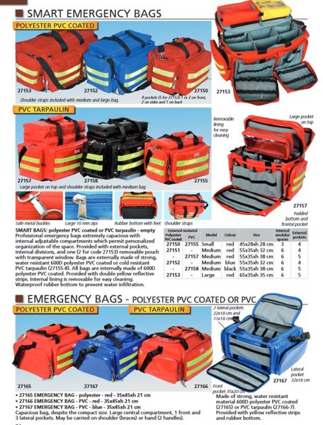 SMART EMERGENCY BAGS, EMERGENCY BAGS - POLYESTER PVC COATED OR PVC. Cenas un pieejamība pēc pieprasījuma