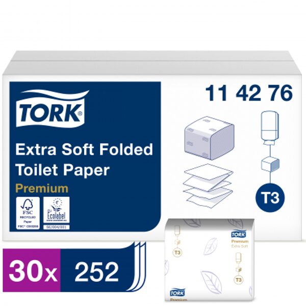 Tualetes salvetes/industriālais papīrs TORK PREMIUM SOFT BULK T3, 30 gab. 114276