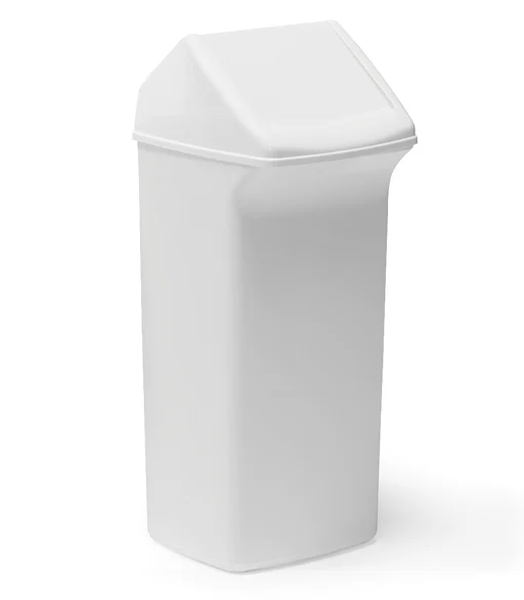 Plastmasas atkritumu konteiners ar vāku, 40 litri, balts