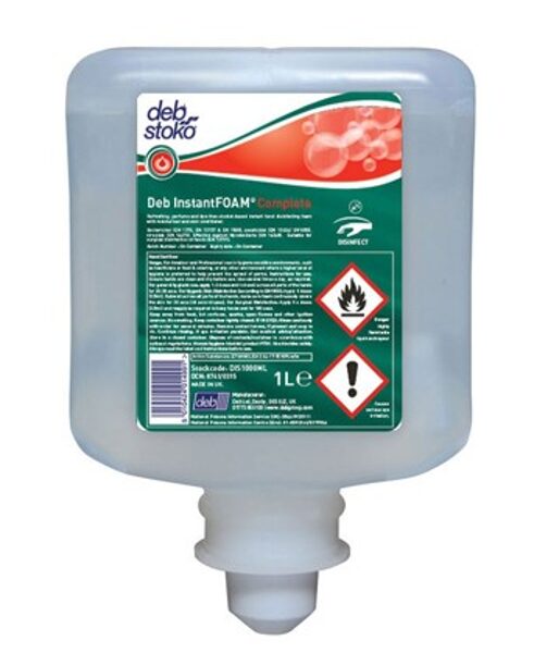 Roku dezinfekcijas putas uz spirta bāzes, 1 litrs. 15 sekunžu laikā iznīcina 99,999 % baktēriju un sēnīšu