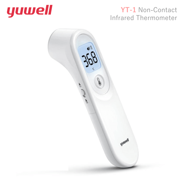 *Augstākās kvalitātes bezkontakta infrasarkanais pieres termometrs YUWELL YT-1/Non-contact infrared thermometer